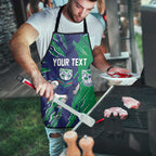 Personalized New Zealand Warriors Apron Dynamic Lightning Mascot Rugby Australia