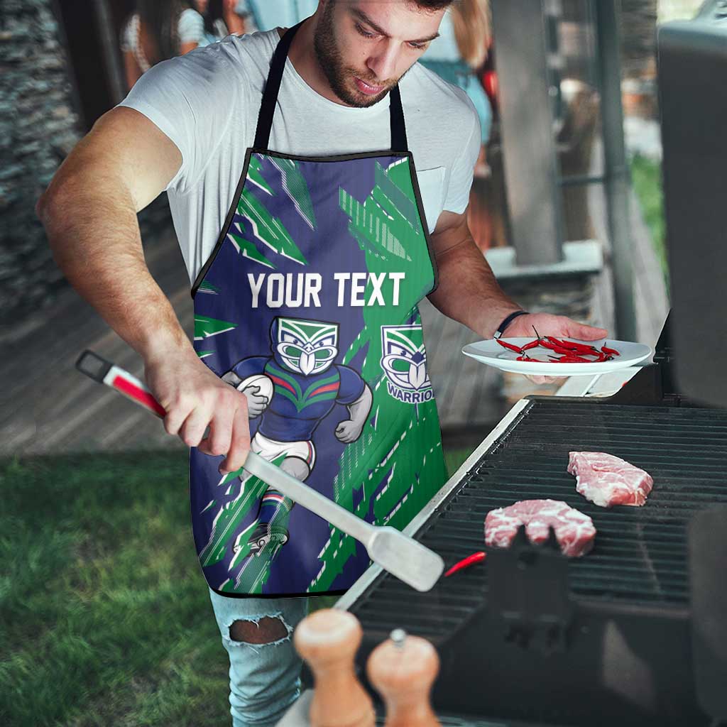 Personalized New Zealand Warriors Apron Dynamic Lightning Mascot Rugby Australia