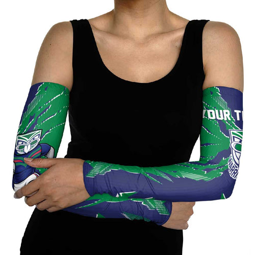 Personalized New Zealand Warriors Arm Sleeves Dynamic Lightning Mascot Rugby Australia