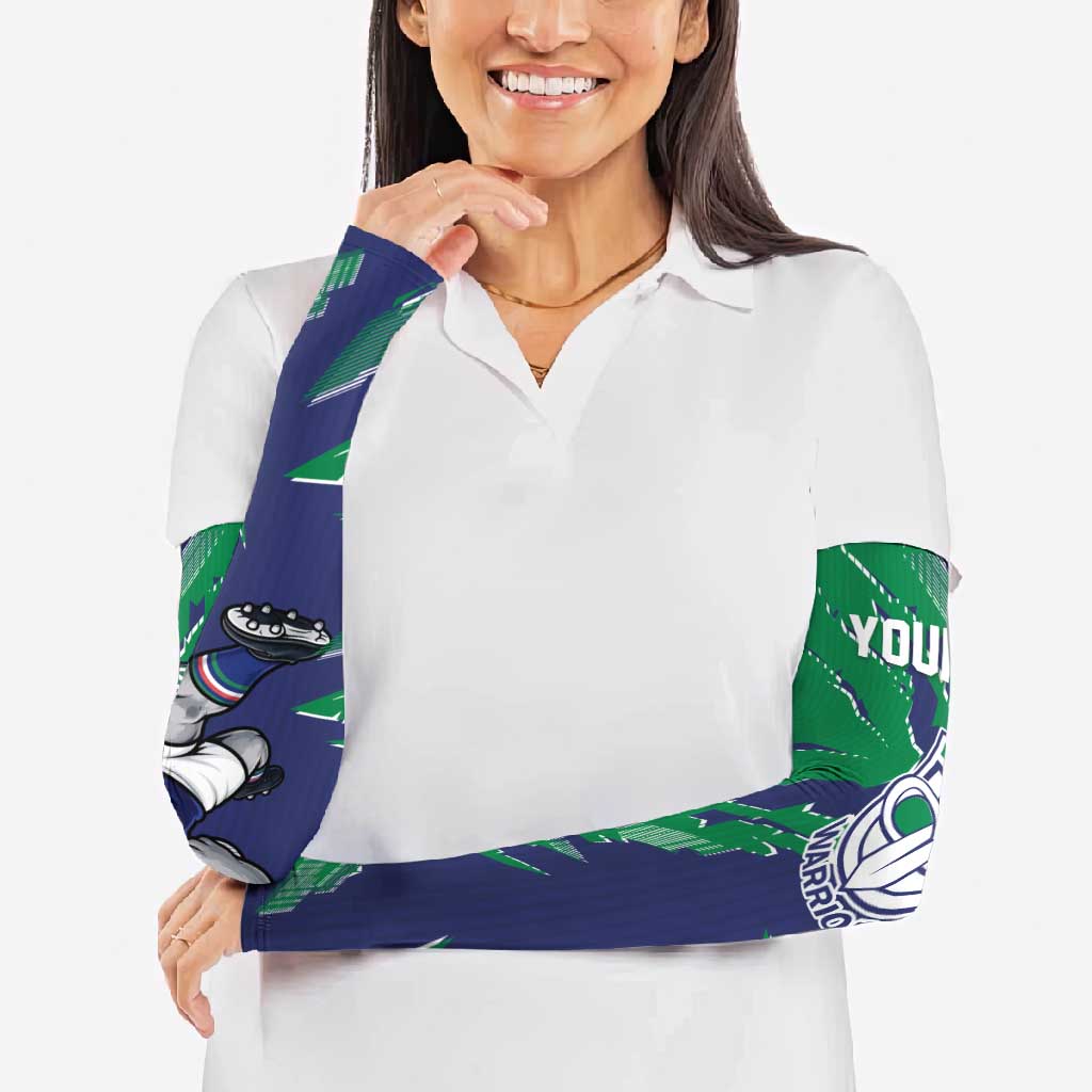 Personalized New Zealand Warriors Arm Sleeves Dynamic Lightning Mascot Rugby Australia
