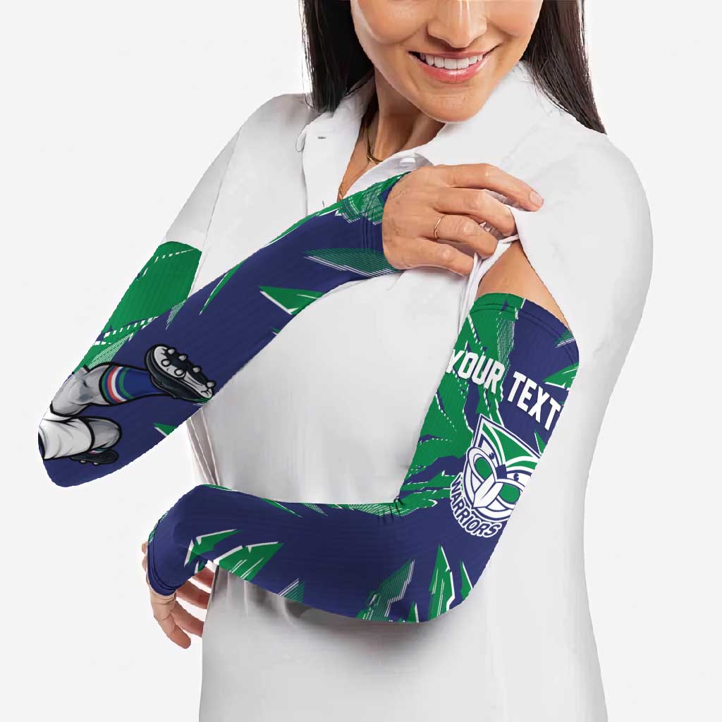 Personalized New Zealand Warriors Arm Sleeves Dynamic Lightning Mascot Rugby Australia