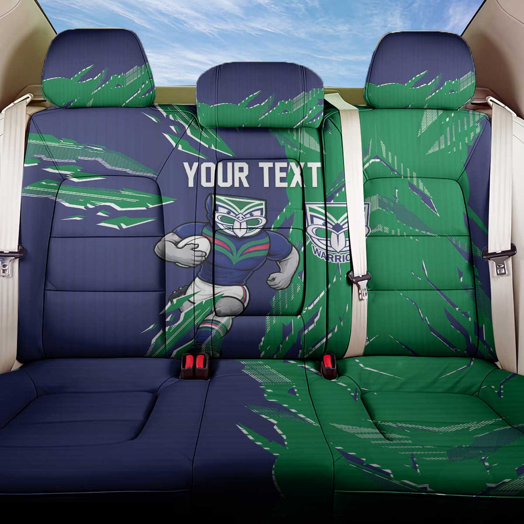 Personalized New Zealand Warriors Back Car Seat Cover Dynamic Lightning Mascot Rugby Australia