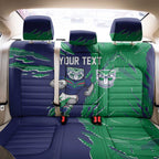 Personalized New Zealand Warriors Back Car Seat Cover Dynamic Lightning Mascot Rugby Australia