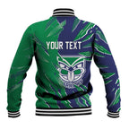 Personalized New Zealand Warriors Baseball Jacket Dynamic Lightning Mascot Rugby Australia