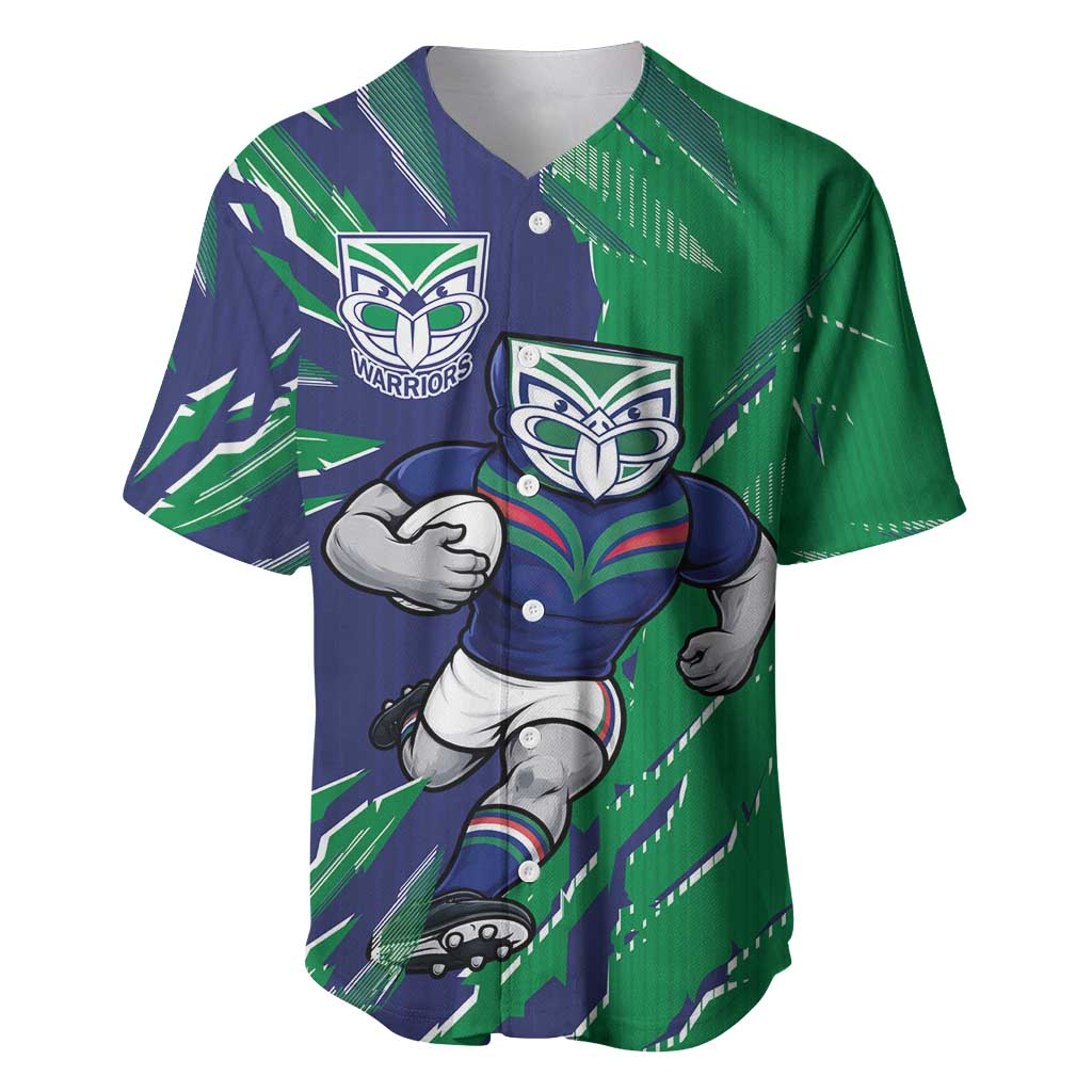 Personalized New Zealand Warriors Baseball Jersey Dynamic Lightning Mascot Rugby Australia