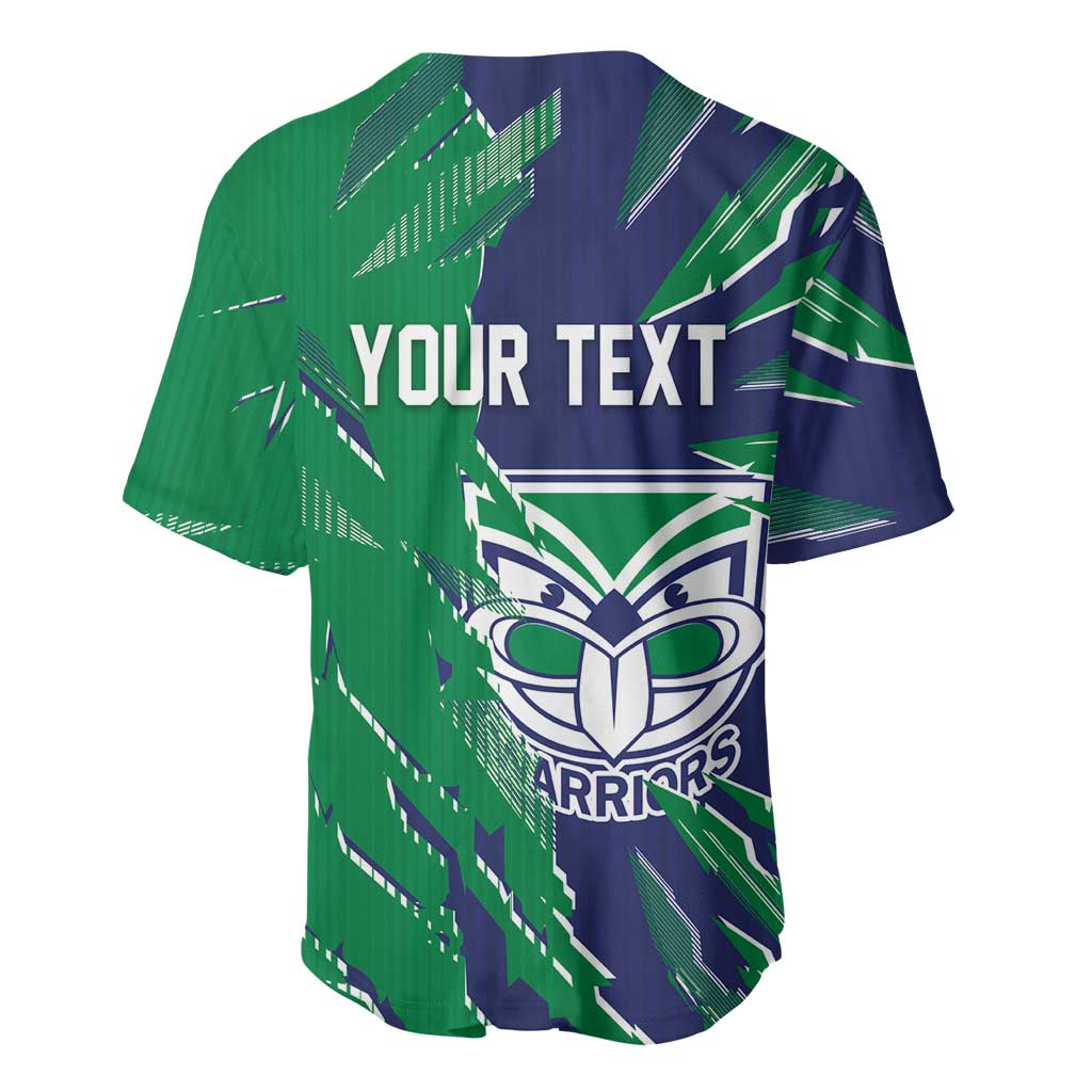 Personalized New Zealand Warriors Baseball Jersey Dynamic Lightning Mascot Rugby Australia