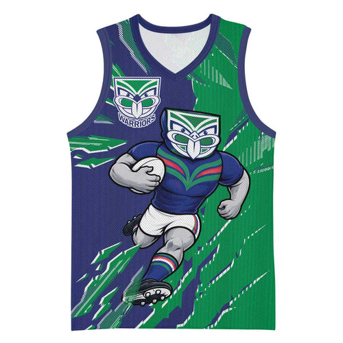 Personalized New Zealand Warriors Basketball Jersey Dynamic Lightning Mascot Rugby Australia