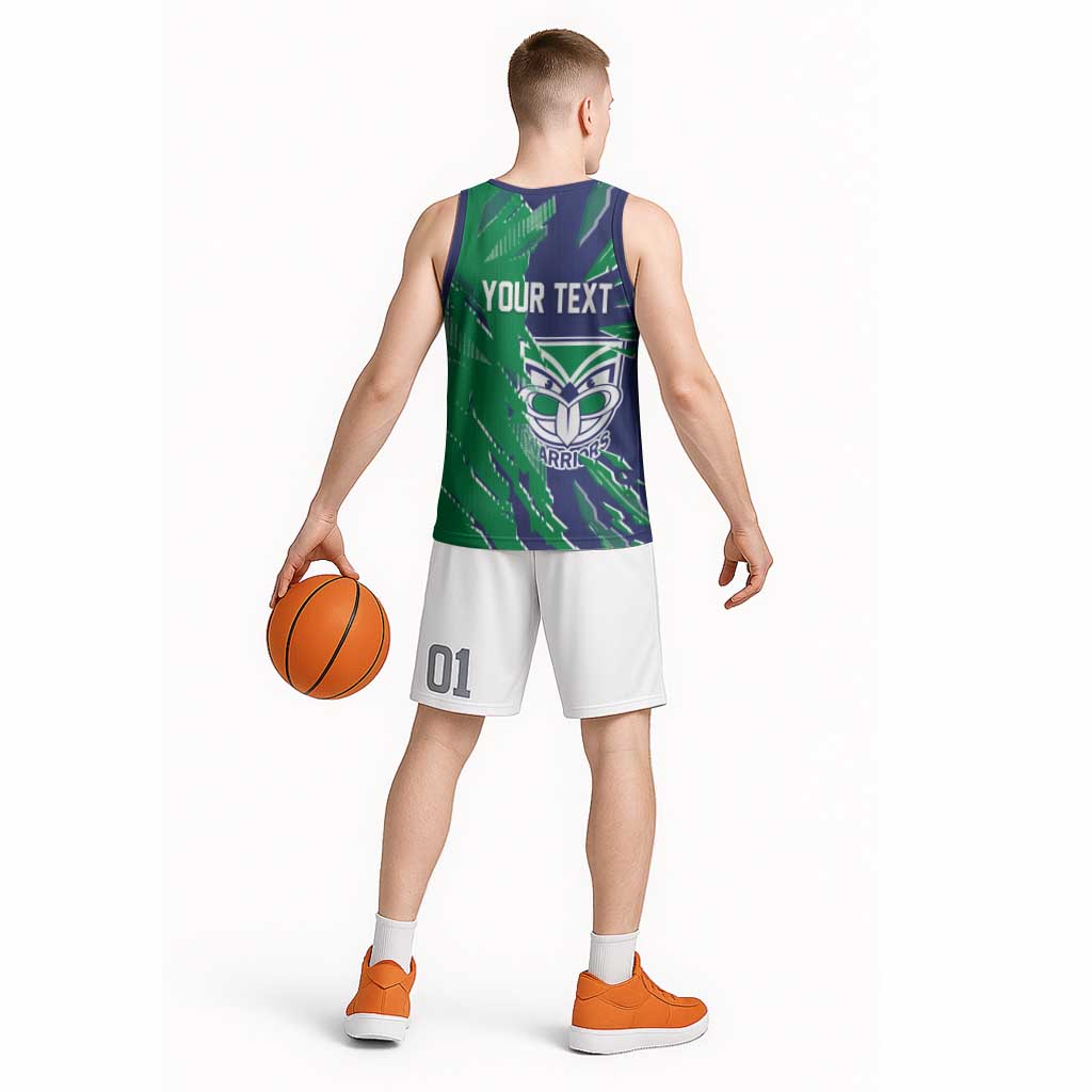 Personalized New Zealand Warriors Basketball Jersey Dynamic Lightning Mascot Rugby Australia