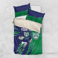 Personalized New Zealand Warriors Bedding Set Dynamic Lightning Mascot Rugby Australia
