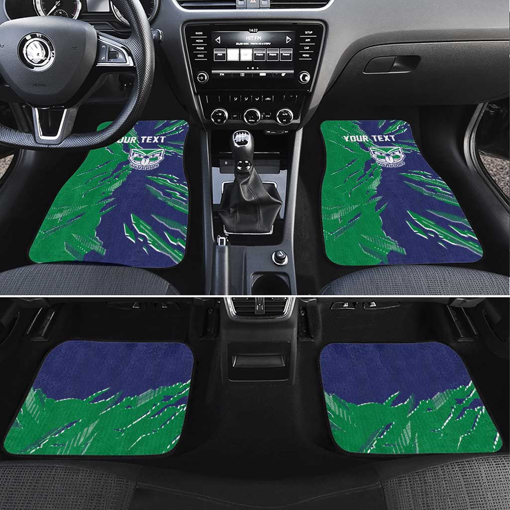 Personalized New Zealand Warriors Car Mats Dynamic Lightning Mascot Rugby Australia