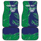 Personalized New Zealand Warriors Car Mats Dynamic Lightning Mascot Rugby Australia