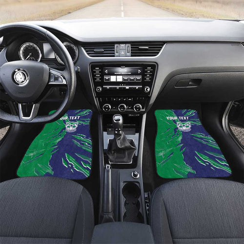 Personalized New Zealand Warriors Car Mats Dynamic Lightning Mascot Rugby Australia