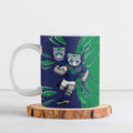 Personalized New Zealand Warriors Ceramic Mug Dynamic Lightning Mascot Rugby Australia