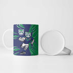 Personalized New Zealand Warriors Ceramic Mug Dynamic Lightning Mascot Rugby Australia