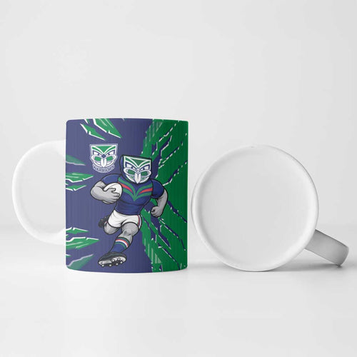 Personalized New Zealand Warriors Ceramic Mug Dynamic Lightning Mascot Rugby Australia