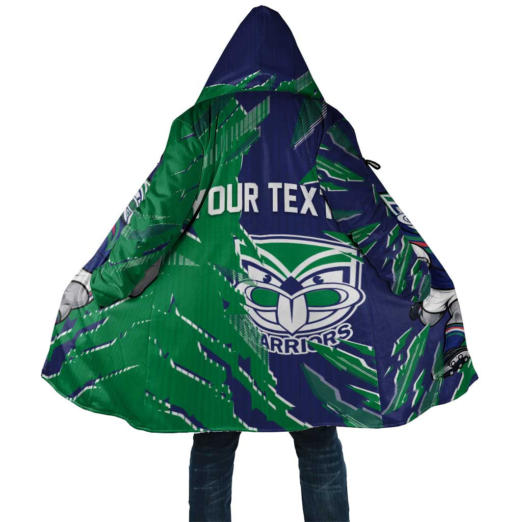 Personalized New Zealand Warriors Cloak Dynamic Lightning Mascot Rugby Australia