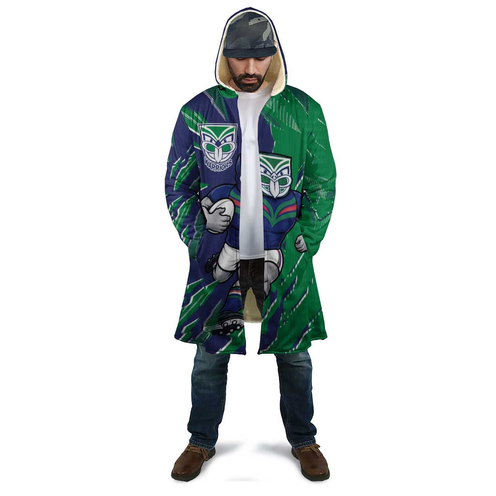 Personalized New Zealand Warriors Cloak Dynamic Lightning Mascot Rugby Australia