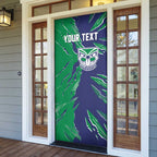 Personalized New Zealand Warriors Door Cover Dynamic Lightning Mascot Rugby Australia