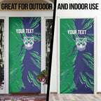 Personalized New Zealand Warriors Door Cover Dynamic Lightning Mascot Rugby Australia