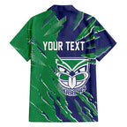 Personalized New Zealand Warriors Family Matching Mermaid Dress and Hawaiian Shirt Dynamic Lightning Mascot Rugby Australia
