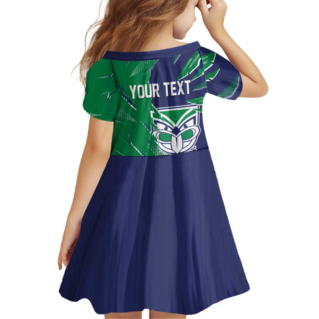 Personalized New Zealand Warriors Family Matching Off Shoulder Short Dress and Hawaiian Shirt Dynamic Lightning Mascot Rugby Australia