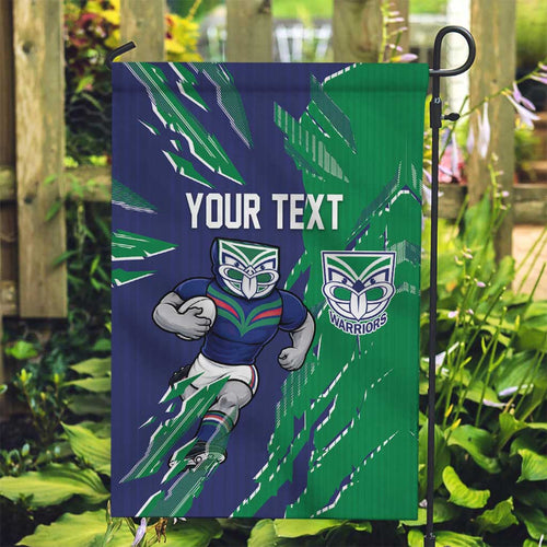 Personalized New Zealand Warriors Garden Flag Dynamic Lightning Mascot Rugby Australia