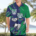 Personalized New Zealand Warriors Hawaiian Shirt Dynamic Lightning Mascot Rugby Australia