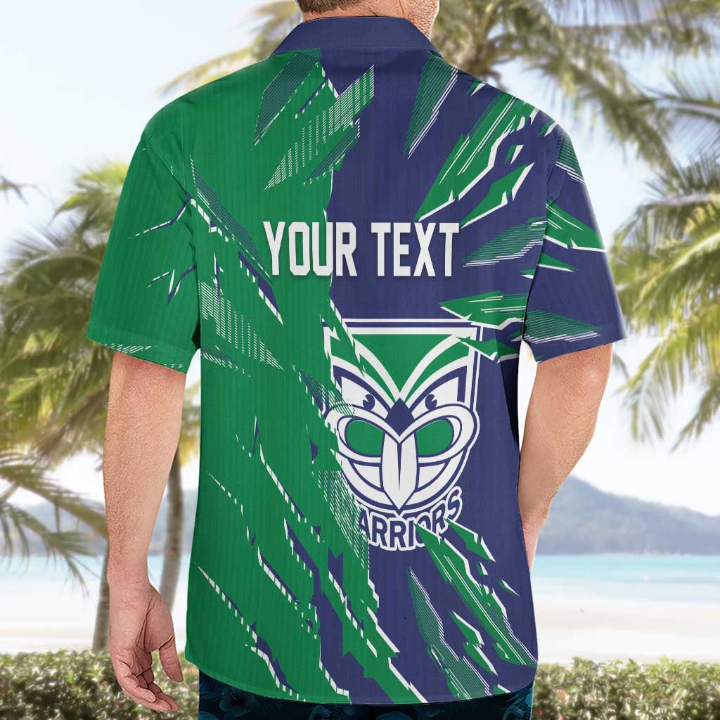 Personalized New Zealand Warriors Hawaiian Shirt Dynamic Lightning Mascot Rugby Australia