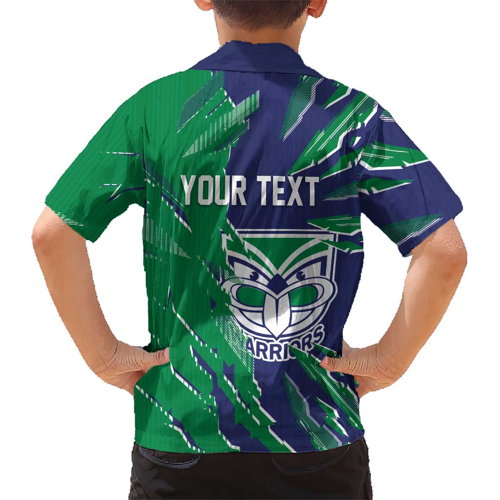 Personalized New Zealand Warriors Hawaiian Shirt Dynamic Lightning Mascot Rugby Australia