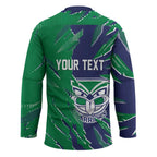 Personalized New Zealand Warriors Hockey Jersey Dynamic Lightning Mascot Rugby Australia