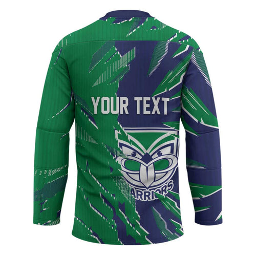 Personalized New Zealand Warriors Hockey Jersey Dynamic Lightning Mascot Rugby Australia