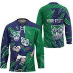Personalized New Zealand Warriors Hockey Jersey Dynamic Lightning Mascot Rugby Australia