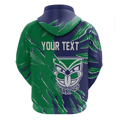 Personalized New Zealand Warriors Hoodie Dynamic Lightning Mascot Rugby Australia