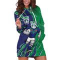 Personalized New Zealand Warriors Hoodie Dress Dynamic Lightning Mascot Rugby Australia
