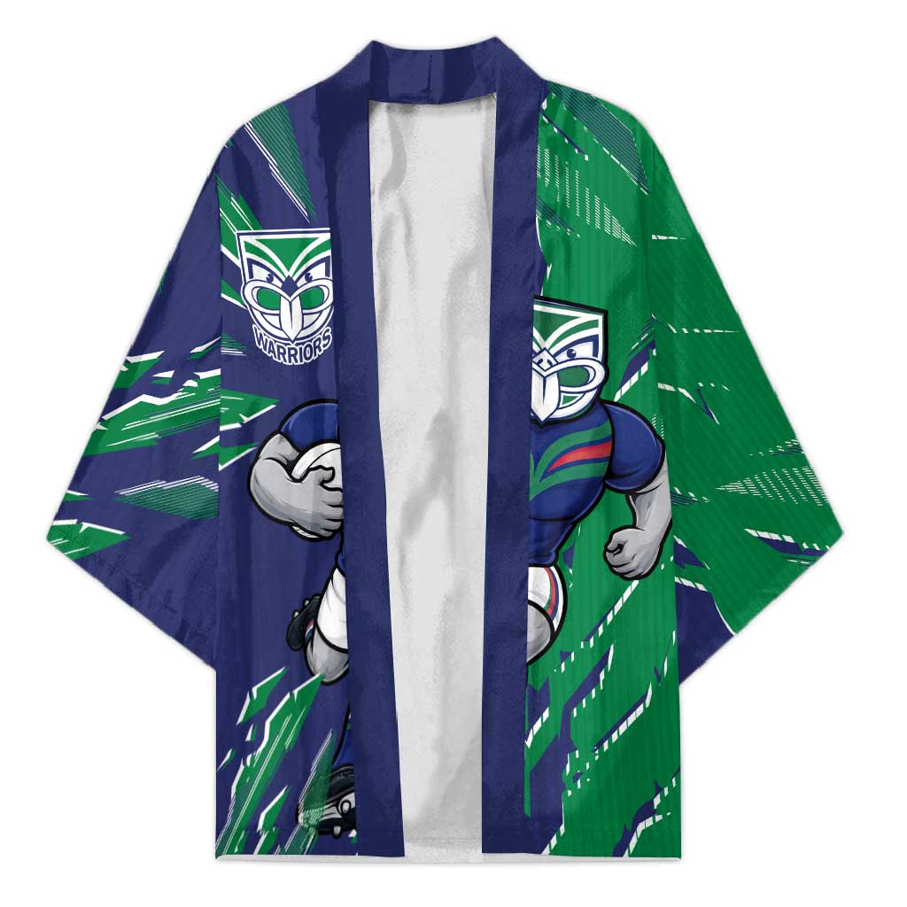 Personalized New Zealand Warriors Kimono Dynamic Lightning Mascot Rugby Australia