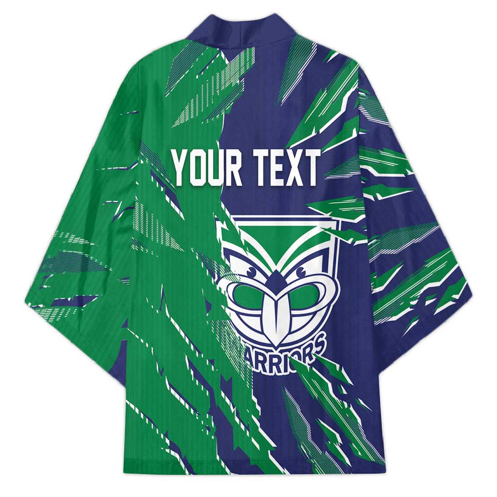 Personalized New Zealand Warriors Kimono Dynamic Lightning Mascot Rugby Australia