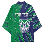 Personalized New Zealand Warriors Kimono Dynamic Lightning Mascot Rugby Australia