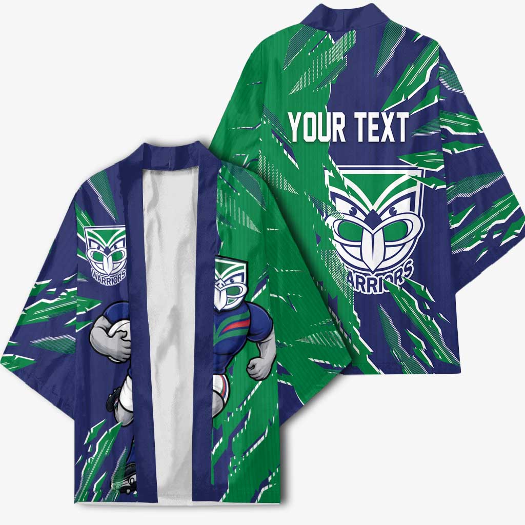 Personalized New Zealand Warriors Kimono Dynamic Lightning Mascot Rugby Australia