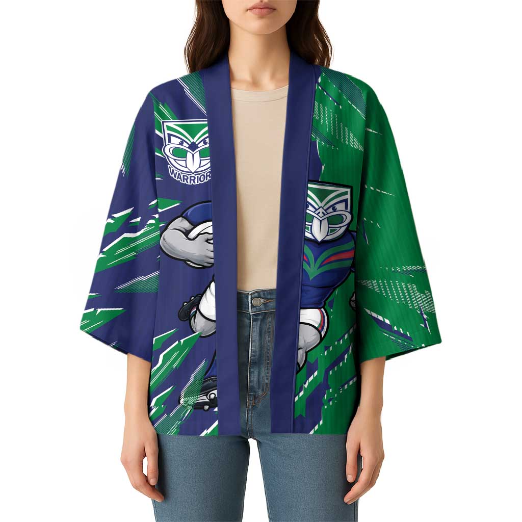 Personalized New Zealand Warriors Kimono Dynamic Lightning Mascot Rugby Australia