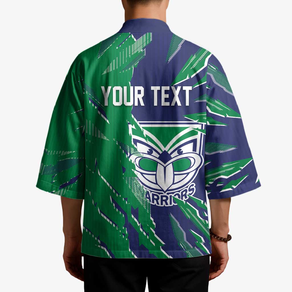 Personalized New Zealand Warriors Kimono Dynamic Lightning Mascot Rugby Australia