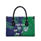 Personalized New Zealand Warriors Leather Bag Dynamic Lightning Mascot Rugby Australia