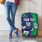 Personalized New Zealand Warriors Luggage Cover Dynamic Lightning Mascot Rugby Australia
