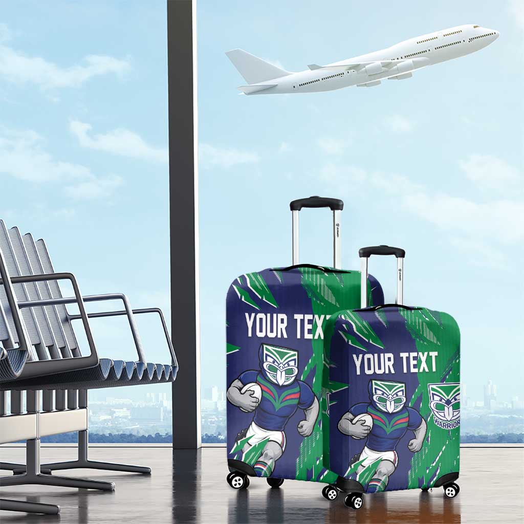 Personalized New Zealand Warriors Luggage Cover Dynamic Lightning Mascot Rugby Australia