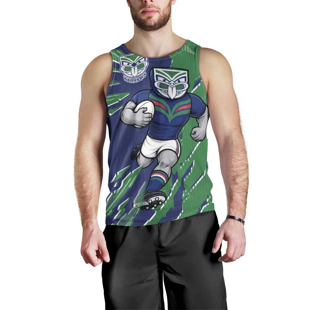 Personalized New Zealand Warriors Men Tank Top Dynamic Lightning Mascot Rugby Australia