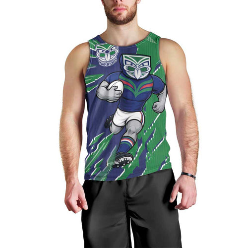 Personalized New Zealand Warriors Men Tank Top Dynamic Lightning Mascot Rugby Australia