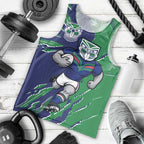 Personalized New Zealand Warriors Men Tank Top Dynamic Lightning Mascot Rugby Australia