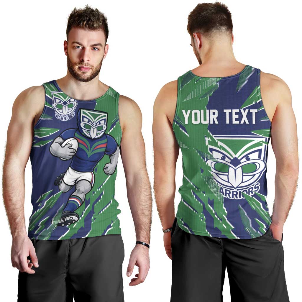 Personalized New Zealand Warriors Men Tank Top Dynamic Lightning Mascot Rugby Australia