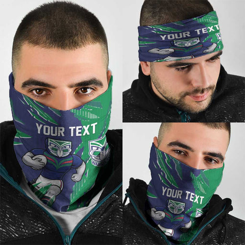 Personalized New Zealand Warriors Neck Gaiter Dynamic Lightning Mascot Rugby Australia