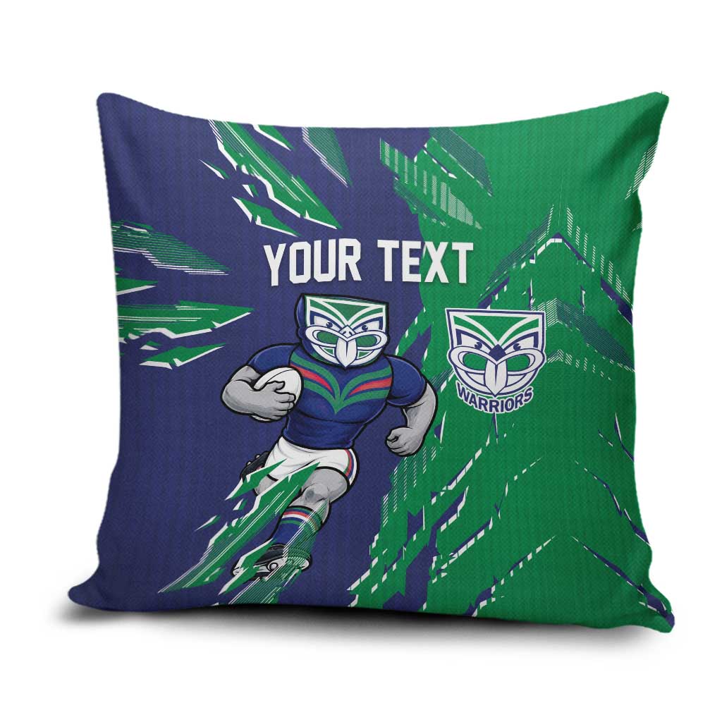 Personalized New Zealand Warriors Pillow Cover Dynamic Lightning Mascot Rugby Australia