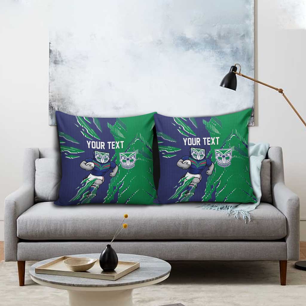 Personalized New Zealand Warriors Pillow Cover Dynamic Lightning Mascot Rugby Australia